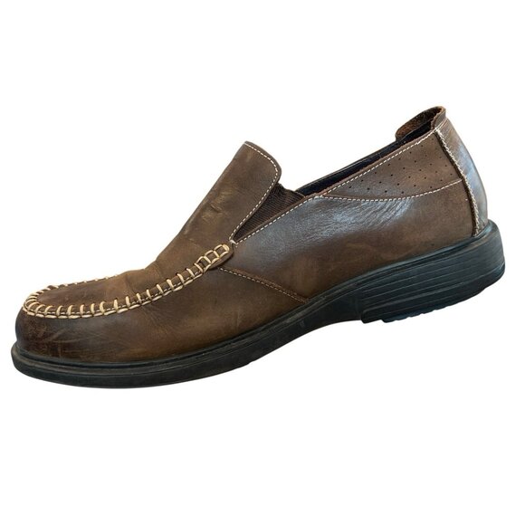 G-Defy Gravity Defyer Brown Leather Moc Toe Slip On Loafer Shoes Mens Size 13 main image 13